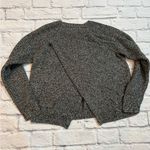 Madewell  Black and White marled Cross Back Sweater boxy winter knit M Photo 4