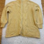 Aerie Happy Place Pale Yellow Oversized Cable Knit Sweater Wool Blend Size S/P. Photo 7