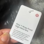 Lululemon  Flow Y Wrap-Front High-Neck Bra B/C cup Size 10 Black Photo 3