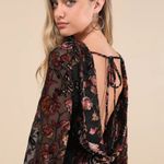 Lulus Charismatic Influence Black Burnout Velvet Cowl Back Mini Dress medium Photo 2