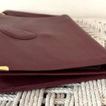 Cartier  Classic Burgundy and Gold Clutch Photo 9