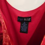 Vintage 90's Eva Blue Floral Ruffle Asymmetrical Sheath Dress Pink Size 12 Photo 4