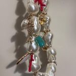 ZARA  Nautical Pearl Beach Ocean Charm Necklace Choker Photo 4