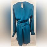 Pretty garden women’s Chic Long Sleeve Teal Dress size L Photo 3