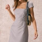 RIHOAS The Grey Square Neck Cap Sleeve Mini Dress M 47 Gray Size M Photo 4