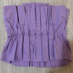 DO+BE Purple Strapless Pleated Top Photo 1