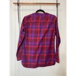 Eddie Bauer  Womens Purple Plaid Button Down 3/4 Sleeve Shirt Top Size S Photo 1