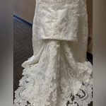 Casablanca Bridal, Elegant Cream Lace Wedding Dress White Size 6 Photo 7