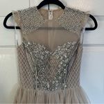 Jovani Nude and Silver  Cocktail Dress Size 2 Photo 3