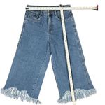 ZARA Size 4 Trafaluc Denimwear Frayed Hem Loose Wide Leg High Rise Jeans Womens Photo 7