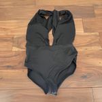 Lulus Black Halter Neck Wrap One Piece Swimsuit Bathing Suit Size M Photo 1