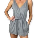 Victoria's Secret PINK | Med | Heather Gray Ultra-Soft Plunge Crossover Romper Photo 0