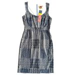Tory Burch Size 2 Timberwolf Multi Plaid Bristol Dress Cocktail Resortcore Chic Photo 12