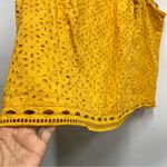 Maeve Anthropology  size 6 Yellow Eyelet Ruffle Tilly Sleeveless Top 100% cotton Photo 1