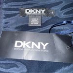 DKNY  NWT Lamb Leather A-Line Skirt Women’s‎ Size 4 Cadet Blue FLAWED READ Photo 2