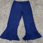 Slinky Brand New Silky Brand Blue High Waisted Flared Pants L Photo 0