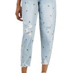 Tinseltown NWT Womens  Y2K Retro Sunflower 90s Embroidered Loose Mom Jeans - Sz 0 Photo 0