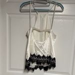 ABS Allen Schwartz  White Camisole with Black Lace Photo 5