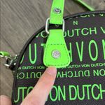 Von Dutch Y2K  Bowling Bag Brown with lime Green Satchel Crossbody logo print Photo 7