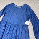 BeachLunchLounge Blue Denim Chambray Tiered Long Sleeve Dress M NWT Size M Photo 1