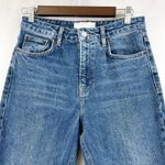 Topshop  Womens Straight Leg Jeans 28 Cropped Raw Hem Clean Girl Light Grunge Photo 1