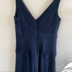 Tadashi Shoji Tadashi Collection Navy Silk Chiffon Dress Size 4 Photo 12