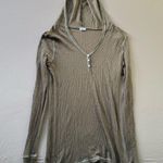 Splendid  Thermal Hooded Henley Tee Photo 2