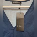 Boho Floral Lace Long Sleeve Mini Dress Blue Size M Photo 1