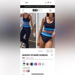 Free People beach riot NWT Beach Riot Free People Collab Mackenzie Top In Marine Color-Block Photo 1