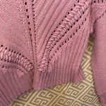 Current Air  Textured Knit Sweater in Dusty Pink Photo 4