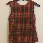 ZARA Plaid peplum Sleeveless Top- Photo 0