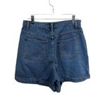 L.A. Blues  Medium Wash Mom Style Size 28 Cuffed Hem Denim Jean Shorts. Photo 3