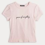HARPER & IVY Womens Graphic Baby Tee Size Large Juniors Pink New Photo 3