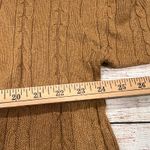 J.Jill  Cable Knit Open Front Kimono Cardigan Sweater Camel Brown Women's Medium Photo 2