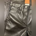 Wilfred Aritzia The Melina Flare Vegan Leather High-Rise Pants in Black Size 2 Photo 10