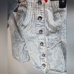 Anthropologie  BUTTONDOWN STRIPE DENIM PEPLUM CORSET by PILCRO size S Photo 5