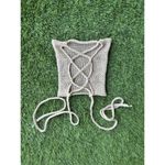 Handmade Knit Lace Up Tube Top Beige Size S Photo 4