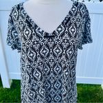 Rafaella Petite Dress Black and White design with yellow, green and red stripes Photo 11