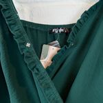 BTFBM Green Strappy Jumpsuit Smocked Waist Romper Ruffle Trim Playsuit XL Photo 6