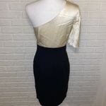 Trina Turk  "Belle De Nuit" One Shoulder Floral Applique Silk Cocktail Dress, 4 Photo 9