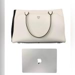 MCM Two Way Laptop/Document Bag Handbag Crossbody Saffiano Leather Excellent Photo 14