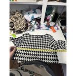 Apt 9 Women's Size Large Houndstooth Shift Dress Black White Knee Length Whimsy Photo 7