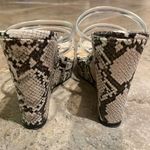 Kaari Blue Cream Mina Snake Platform Wedge Sandal Shoe Womens Size 9M Photo 4