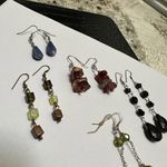 Lot Of 5 Dangle Drop Mix Pierced Earrings Bead, Beaded Variety Photo 3