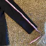 Lands' End  Women's Hopsack Blazer Size 14 deep navy padded shoulder Photo 3