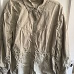Abercrombie & Fitch Womens Tan Utility Jacket Drawstring Waist Size L Photo 0