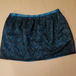 Heritage Teal Green with Black Lace Mini Skirt L Size L Photo 0
