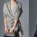 Hayden Harnett Arbus Silk Wrap Dress‎ in Grey Multi Size Small Gray Photo 10