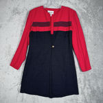 SL Fashions Blazer Womens 6 Petite Red Black Longline Top Business Office Casual Size 6P Photo 1