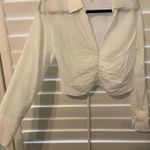 H&M  White Textured Blouse  Photo 2
